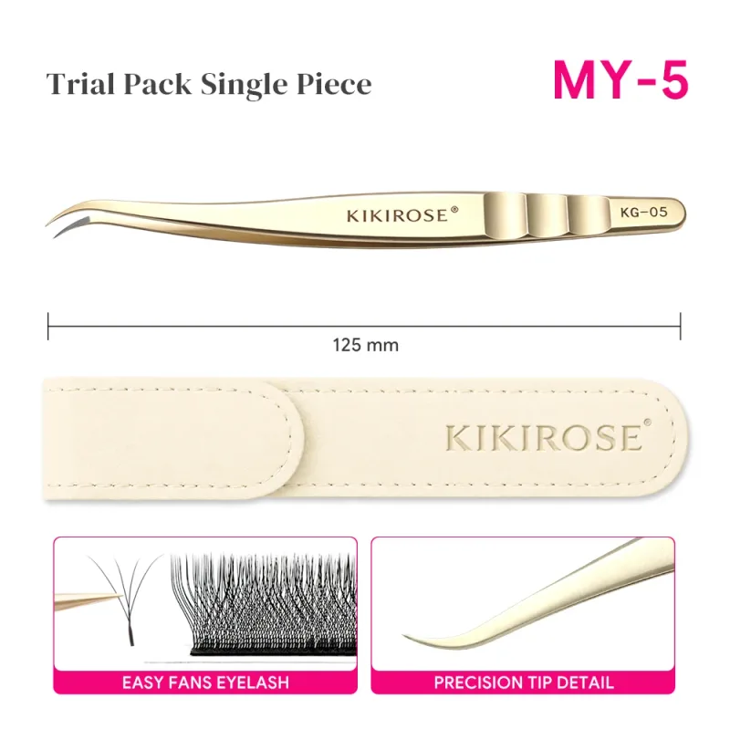 Precision Lash Applicator Tweezers for Eyelash Extension Cluster Lashes False Eyelash Stainless Steel Salon Makeup Tool