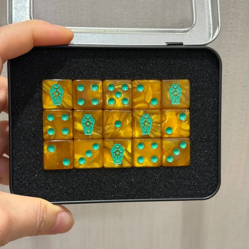 15PCS 16mm/0.63inch D6 Wargaming Dice Set for Tabletop Miniatures Game Damage Tracking Army Faction Themed Dice Tokens — image 27