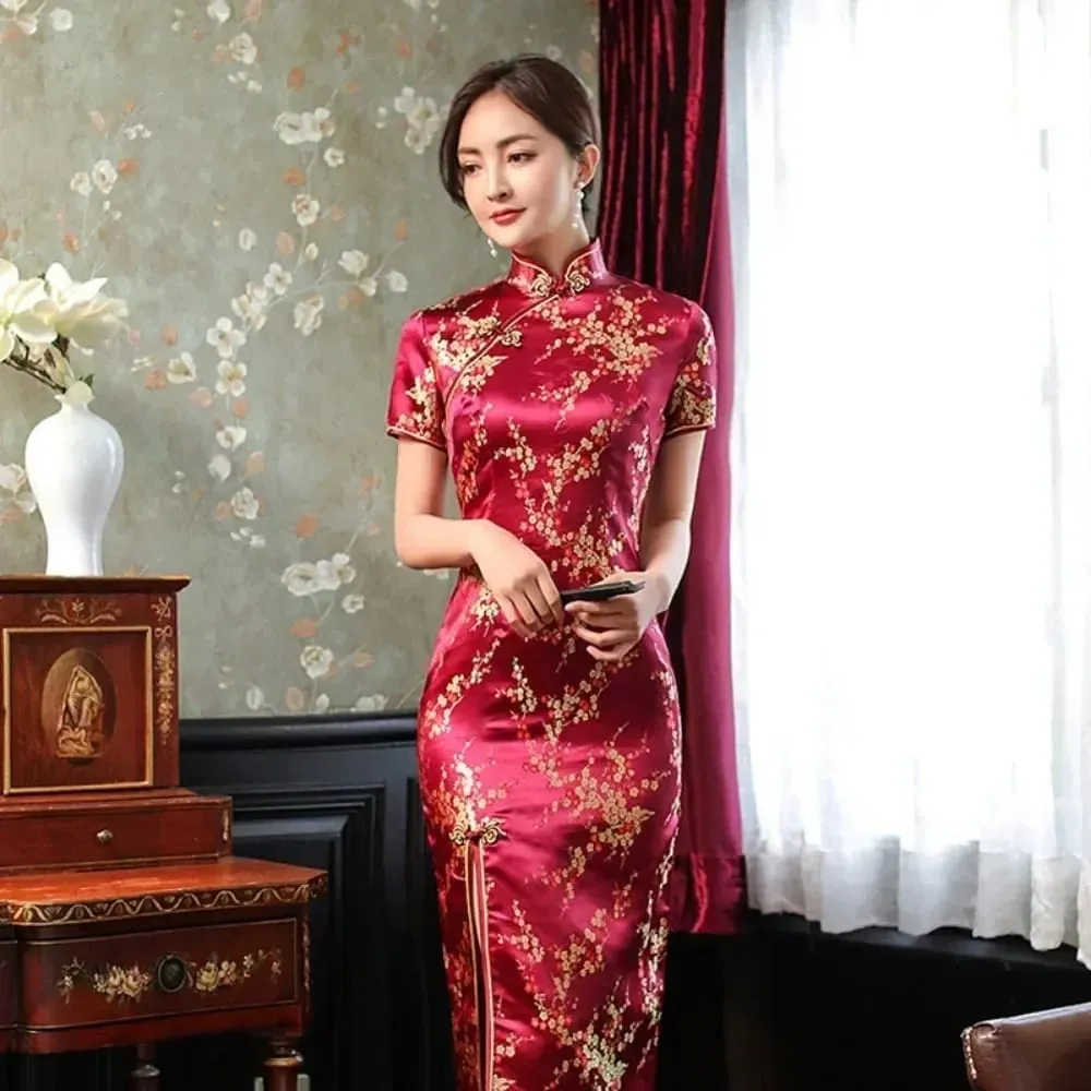 Roupas de moda festa vintage casual verão elegante tradicional chinês roupas cheongsams vestido chinês qipao estilo étnico