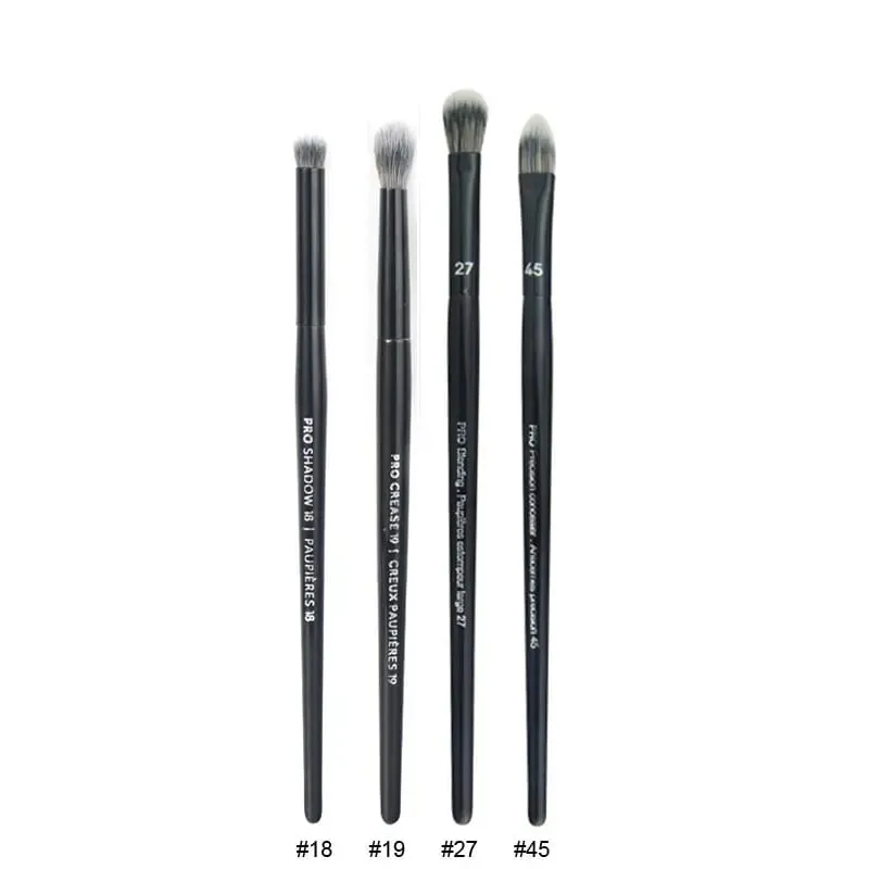4pcs/set Pro Black Eye Shadow Makeup Brushes Lip Brow Precision Concealer Blending Synthetic hair Smudge Highlight Make Up Brush