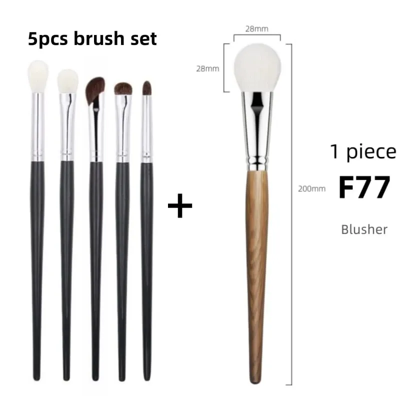Eyeshadow Brush Set Kit Natural Hair 5Pieces Eye Shadow Makeup Brushes Beauty Tools