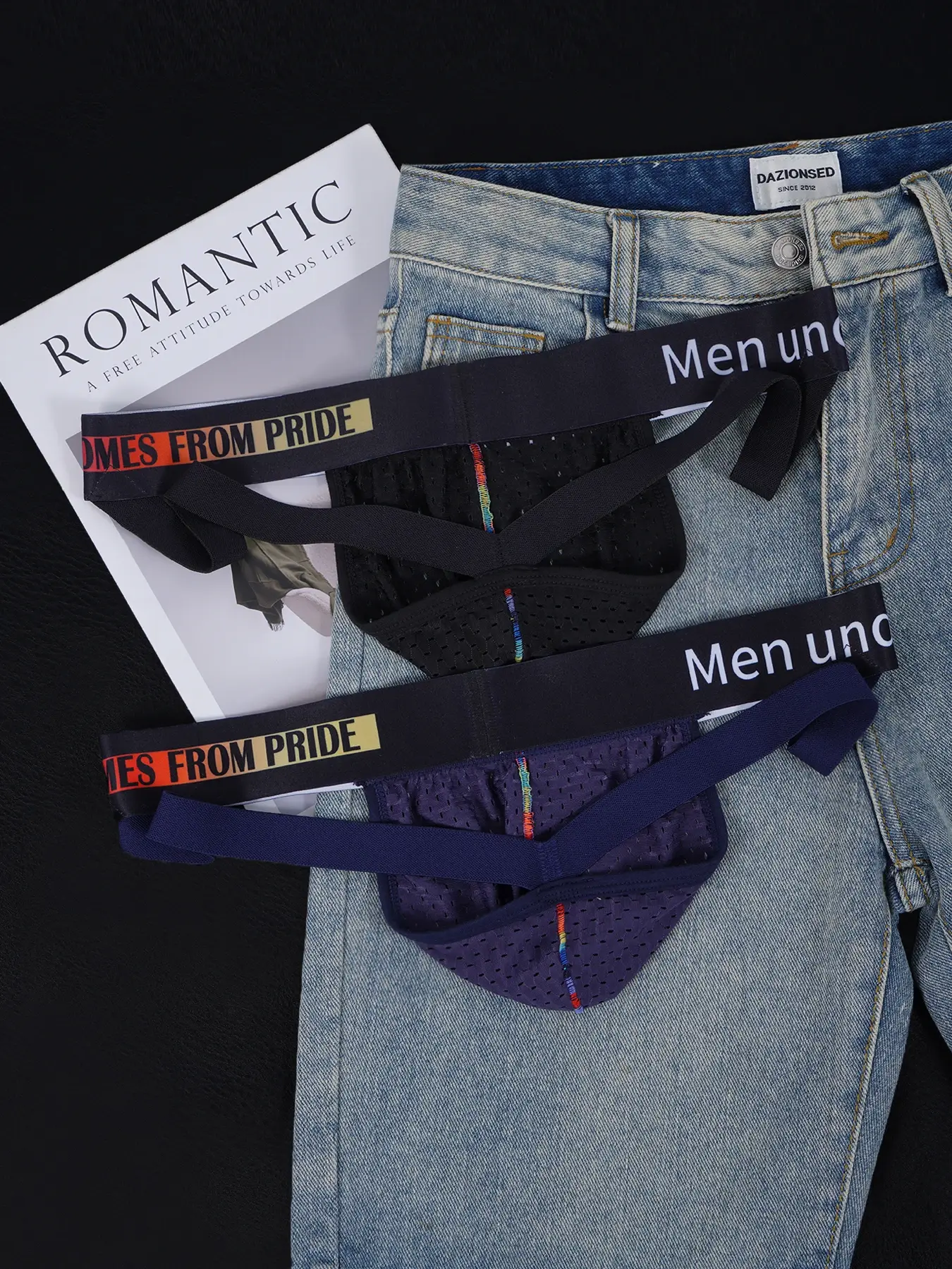 3PCS Men's Mesh Jockstrap Underwear Pump! Branded Waistband Breathable Athletic Sexy Thong Briefs