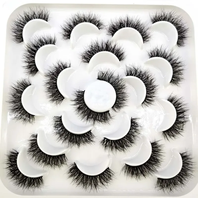 NEW 10 pairs Handmade 3d mink lashes short False Eyelashes Cross Messy Dense Natural Eye Lashes Stage Makeup False Eyelashes
