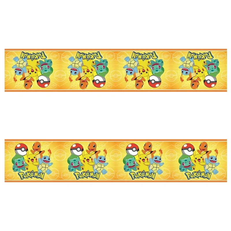 Pokemon Birthday Party Disposable Party Plates Pikachu Theme Tablecloth Character Balloon Birthday Decoration Baby Shower Suppli