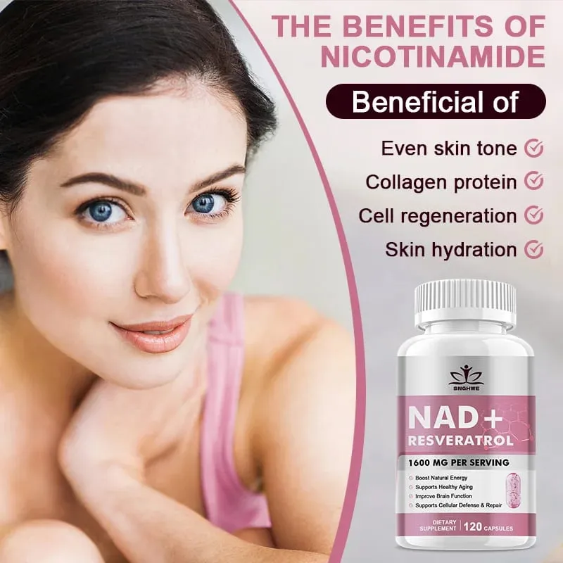 NAD Supplements - Anti-Aging Cell Booster NAD+ Booster Nicotinamide Riboside Alternative Natural Energy & Cellular Health