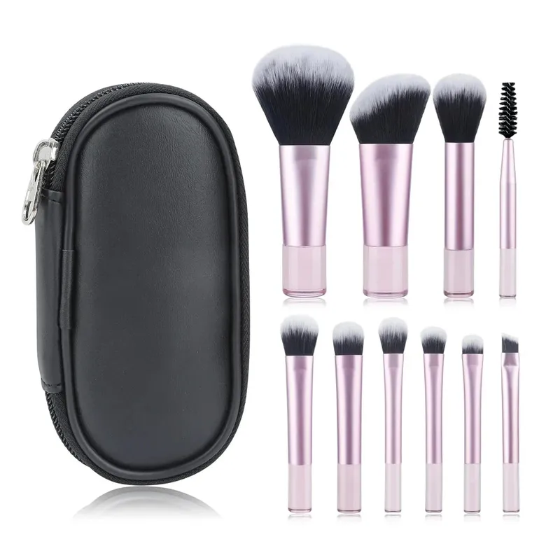 10pcs Mini Makeup Brush Set Powder Eyeshadow Foundation Blush Blender Concealer Beauty Makeup Tools Brush Professional Supplies — image 9