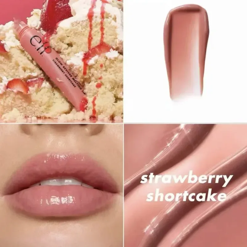 Hot Sale New Elf Bubblegum-Cherry Mango-Watermelon Lasting Moisturizer Lip Gloss Lip Balm & 8 Colors Cream Blush Brand Cosmetics