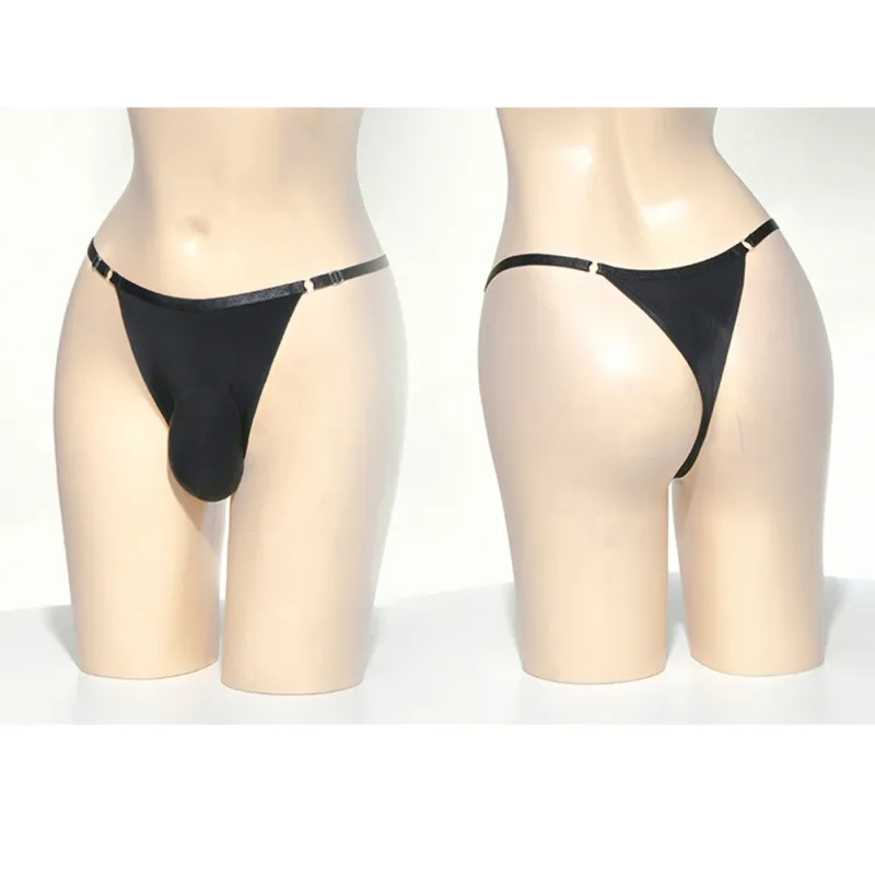 ผู้ชายไม่มีรอยต่อ Ultra-thin น้ำมัน SHEER ดูผ่านยืดกางเกง Pantyhose กางเกงขาสั้นชุดชั้นในต่ำเอวผ้าไหมผู้ชาย G-String