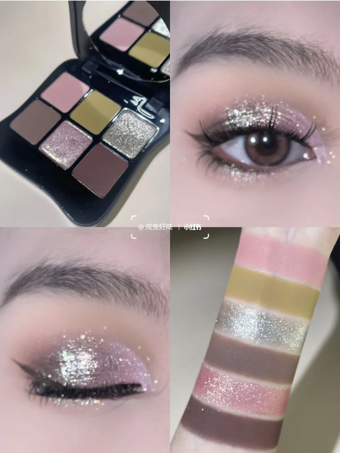 6 Color Eyeshadow Platte Green Matte Chameleon Shimmer Glitter High Pigmentated Eye Shadow Gothic Eyemakeup