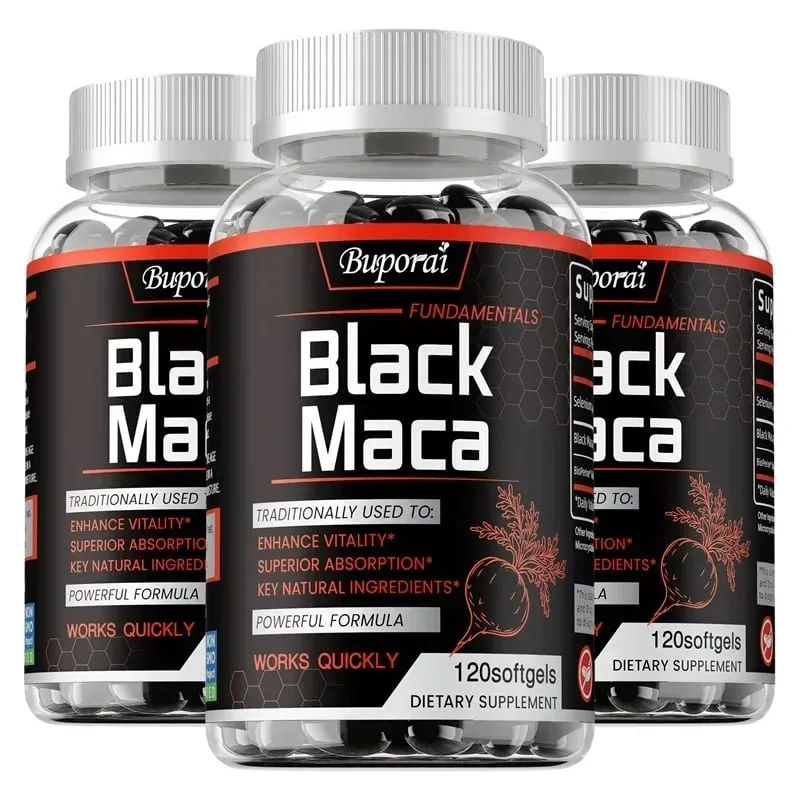 Black Maca Supplement - Natural Nergizer Improve Performance Energy Endurance Muscle Mass Improve Balance Hormones