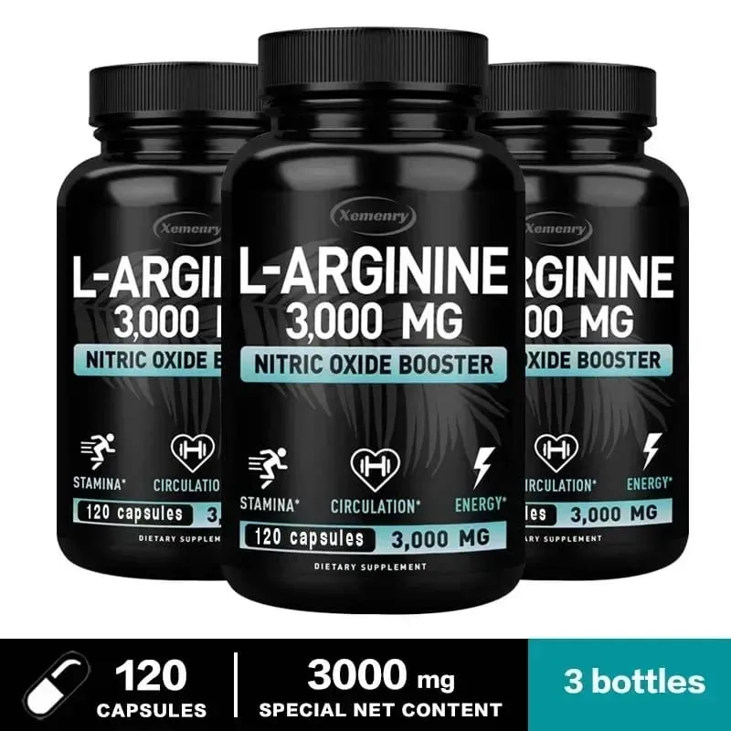 L-Arginine - Strengthen Muscles Improve Blood Circulation and Boost Energy Endurance and Athletic Performance