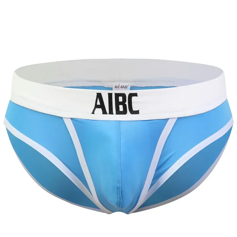 Ice Silk Underwear For Men Big Pouch Open Front Briefs Low Rise Underpants Gun Separation Breathable