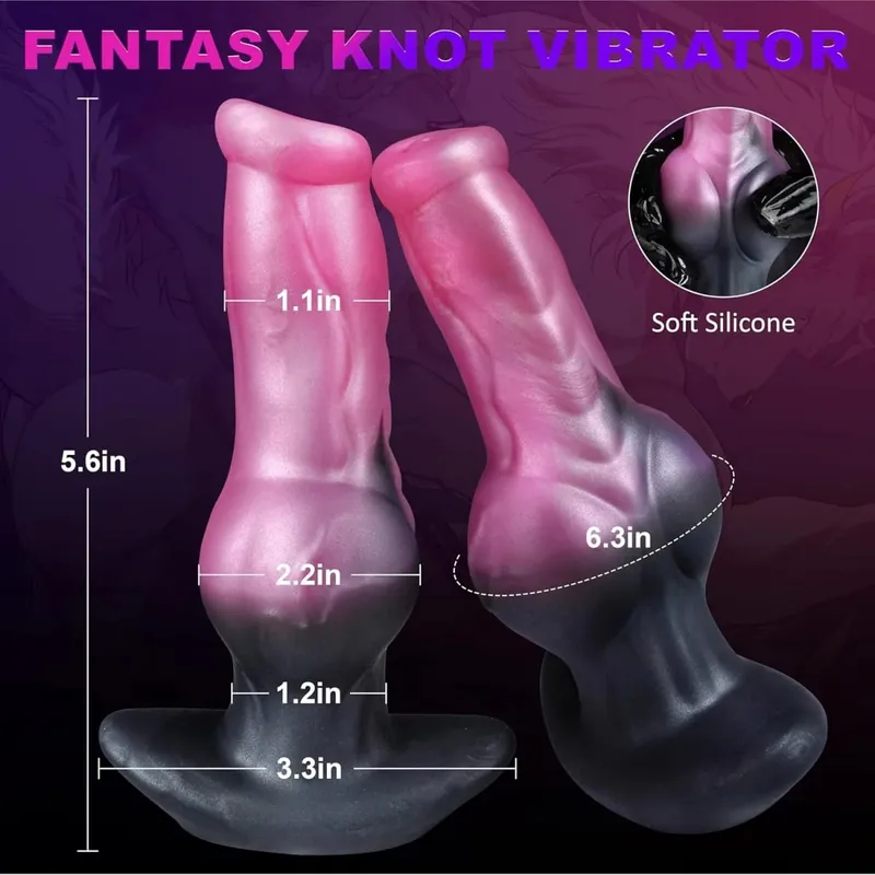New Dildo Vibrator Silicone Anal Plug Knot Dildo Men Women Gay G-Spot with Anchor Base Fantasy Monster Dog Knot Anal Sex Toy