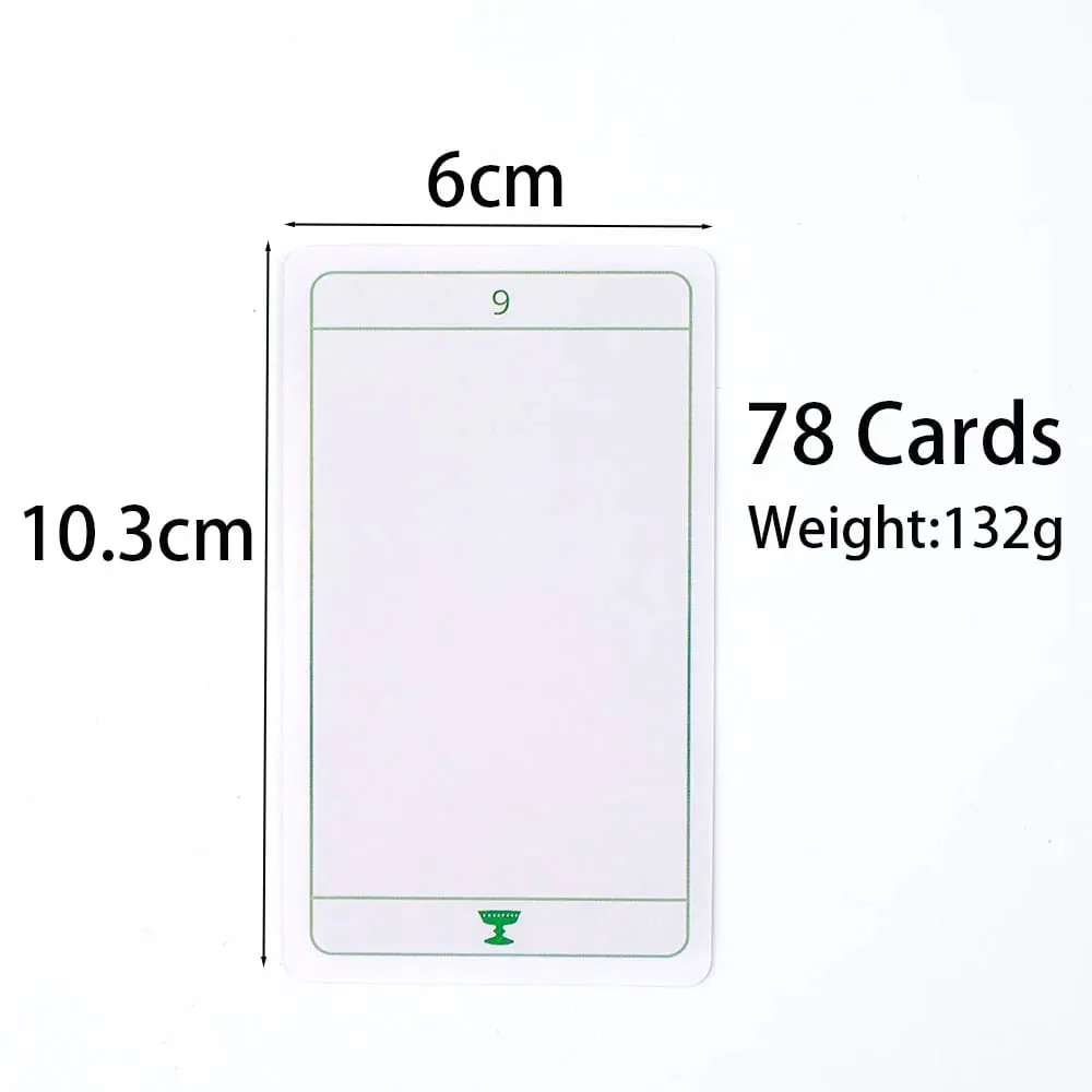 Invisible Tarot 78 Blank Cards Create Your Own Tarot Deck 10.3*6cm English Visions Divination Edition Deck Board Playing Games