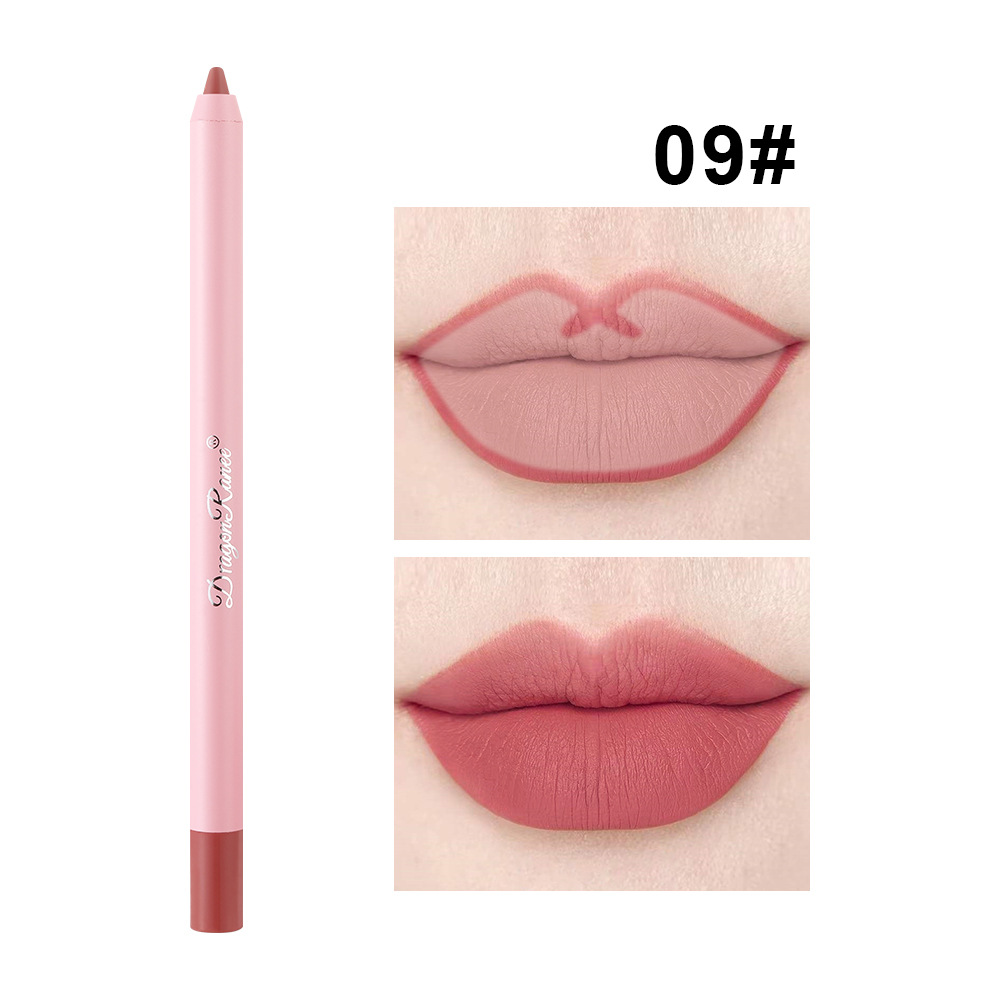 Waterproof Matte Lip Liner in Bean Paste Color Lip Plumping Lipstick Pen Non-Fading Lip Liner Waterproof and Sweat-Proof Long-Lasting Matte Lip Liner One-Second Plump Lip Lipstick Pen