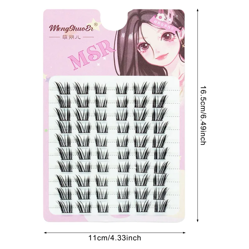 Lông mi giả C Curl Tự nhiên & Wispy Lash Wisps Manga Lông mi tự dính Hoàn hảo cho các cô gái Đi chơi đêm Dụng cụ trang điểm mắt — image 20