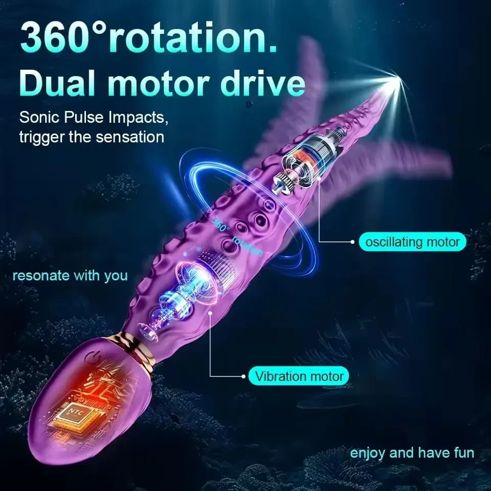 Powerful Anal Vibrator for Women G-Spot Clitoris Stimulator 360° Rotation Vagin Massager Masturbation Adult Sex Toys