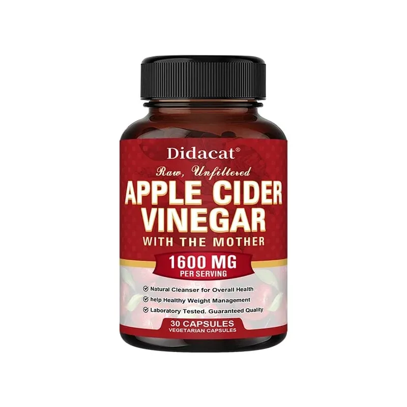 Apple Cider Vinegar Capsules Detoxify Relieve Bloating and Constipation Help Weight Management Promote Digestive Health