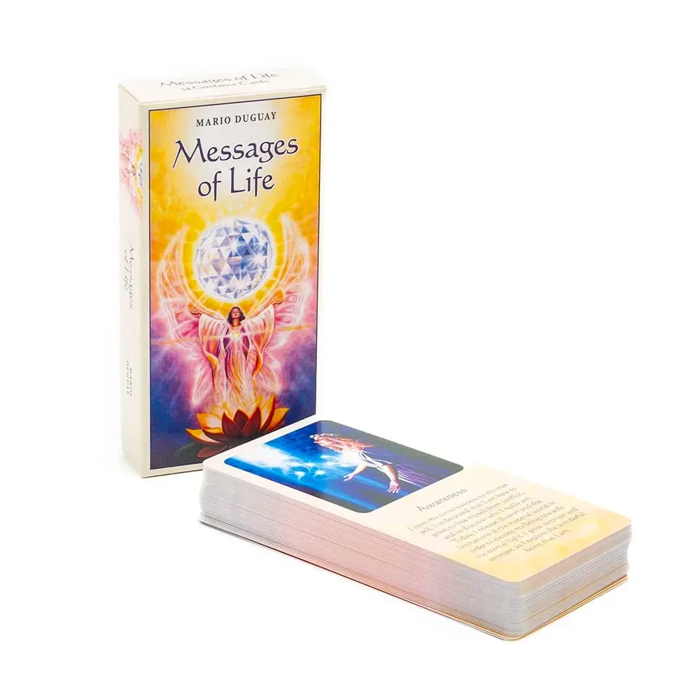 Messages Of Life Tarot Board Game 54 Pcs English Playing Cards for Party and Family Fun 11.3*4.5cm