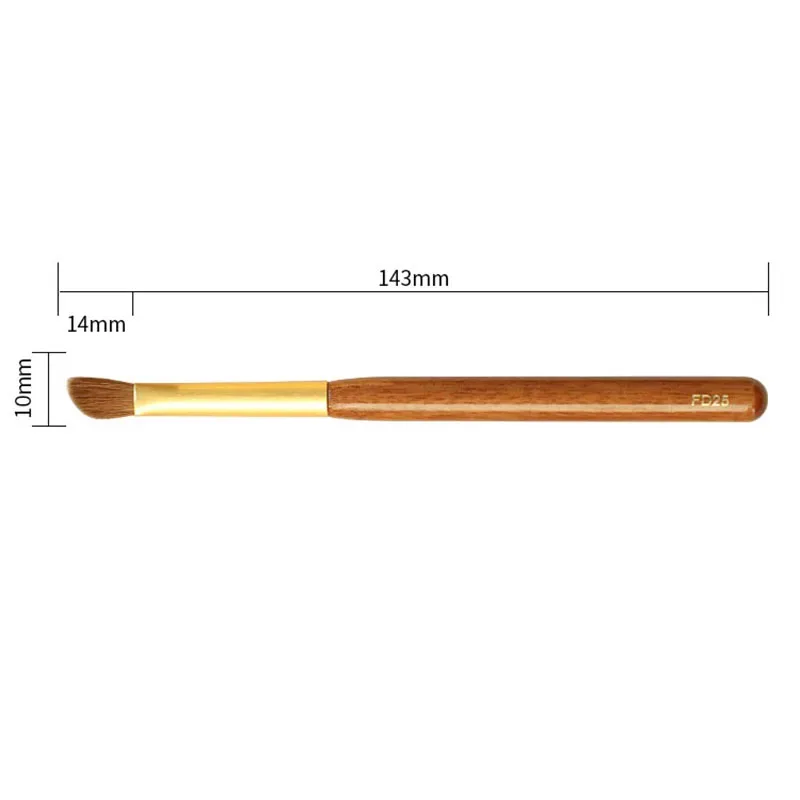 FD25 Soft Weasel Hair Triangle Concealer Highlighter Brush African Rosewood Handle Makeup Brush Pro Hand Crafted Makeup Brushes