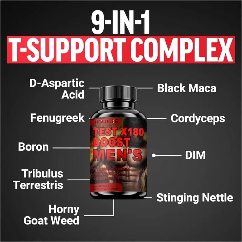 Test X180 Ignite Total Testosterone Booster for Men with Fenugreek Seed Build Lean Muscle Improve Energy & Performance