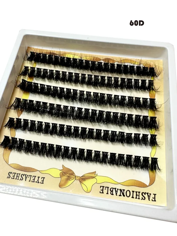 32Rows Fox Eye Manga Cluster Lashes Cat Eye Lashes Individual Lashes Natural Look DIY Eyelash Extension Volume Lash Clusters — image 10