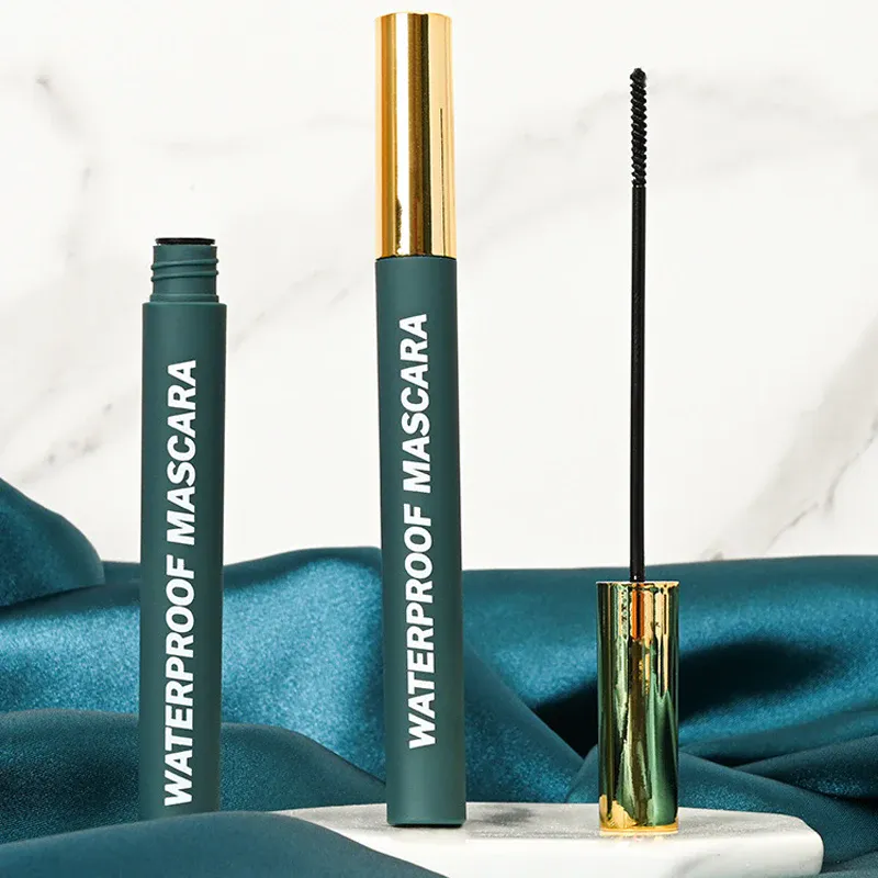 4D sort mascara tyk krølning Langtidsholdbar vandtæt snavsfri silkefibermascara forlænger øjenvipper Forlænger øjenmakeup