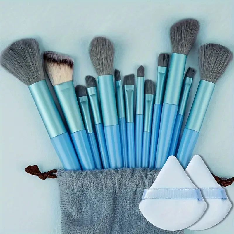 13Pcs Makeup Brushes Tool Set Cosmetic Powder Eye Shadow Foundation Blush Blending Beauty Make Up Brush For Makeup Starters Gift