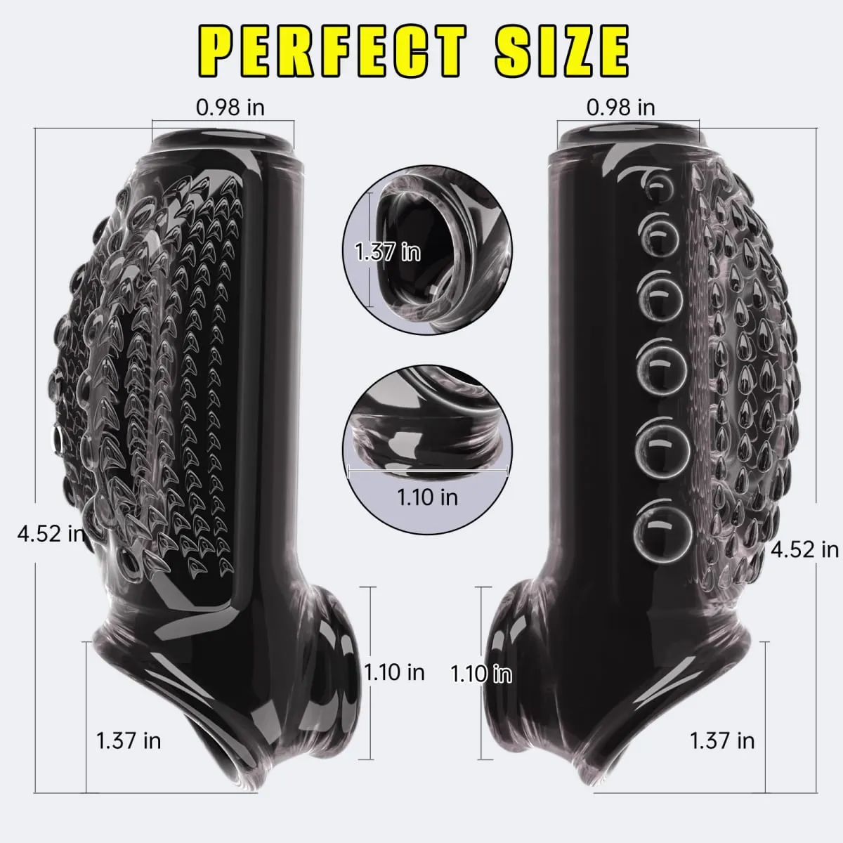 Silicone Penis Cock Rings Reusable Men Penis Sleeve Delay Ejaculation Penis Magnify Condoms Dick Sleeve Enlargement Sex Toys 18+
