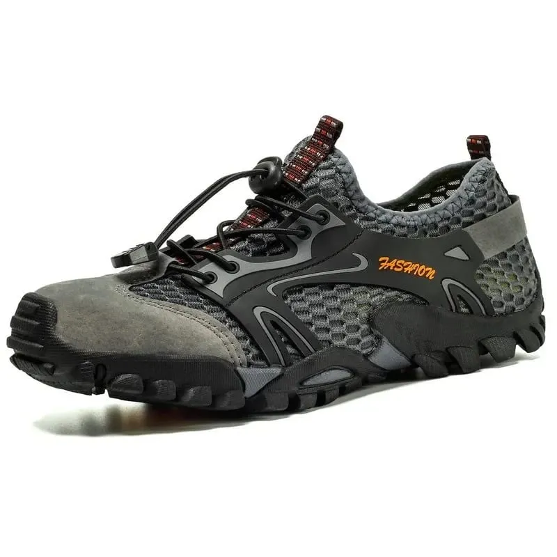 Plus Size Outdoor Shoes Men's Summer Breathable Walking Shoes Women's Hiking and Wading Mesh