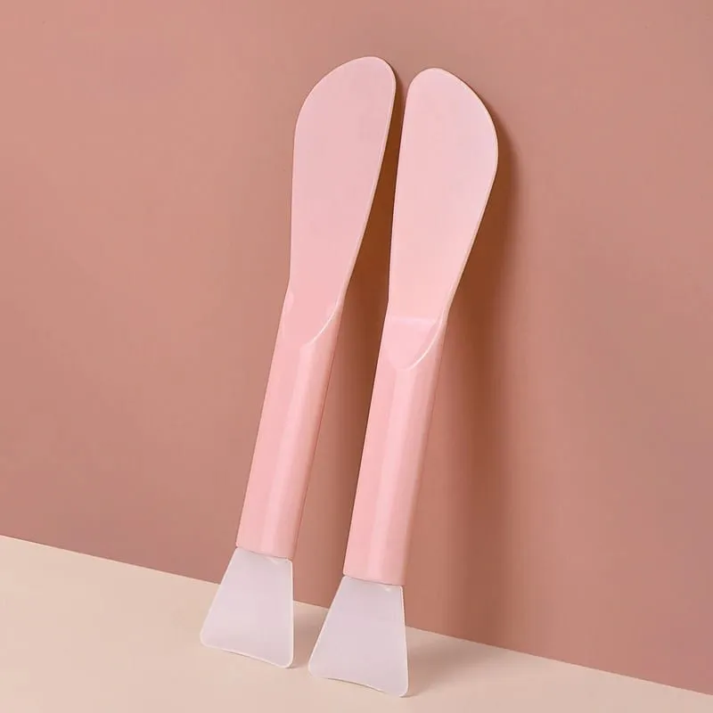 Dual-use DIY Mud Film Brushes Knife Type Flat Head Silicone Plastic Facial Mask Brushes Silicone Film Adjusting Rod Beauty Tools — image 3