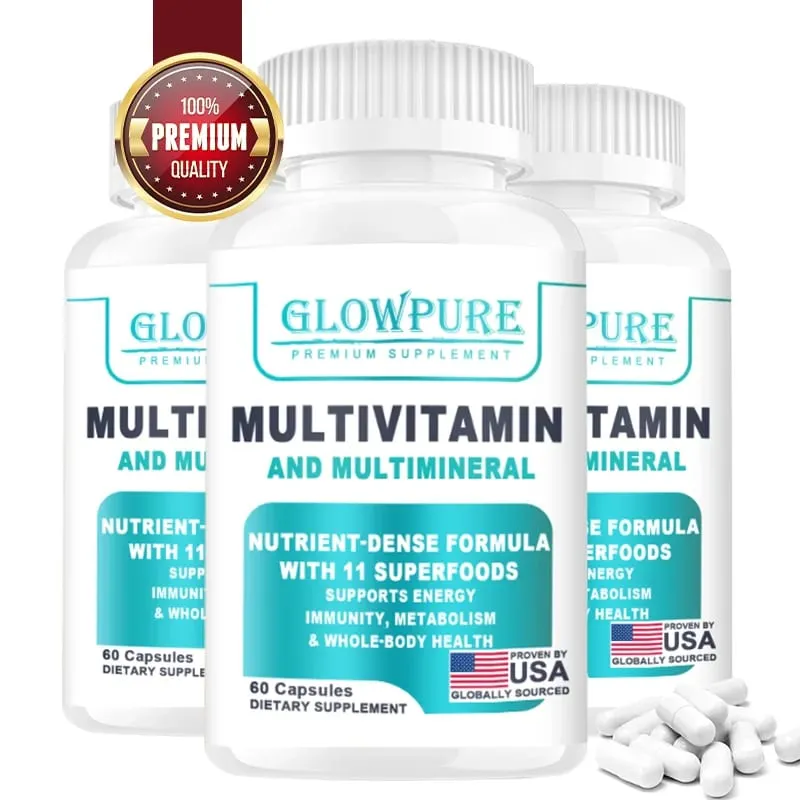 Ekologisk multivitamin för kvinnor - Helfoder med B-komplex vitamin C D3 & K2 för immunitetsstress Hår Hud & Naglar