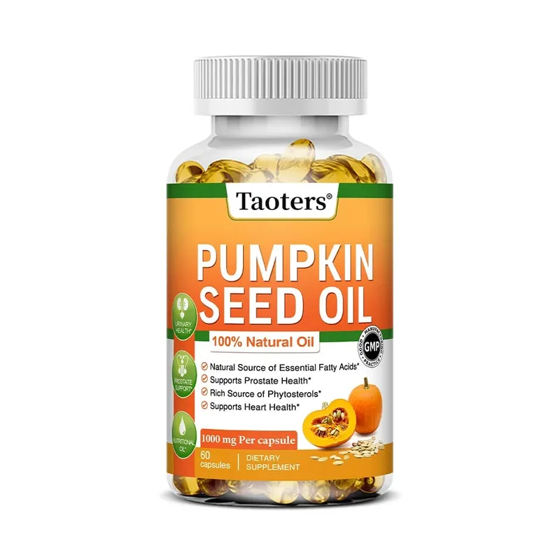 Pumpkin Seed Oil Capsules - Supports Prostate Urinary Tract Bladder Health and Promotes Hair Growth - 120 Capsules