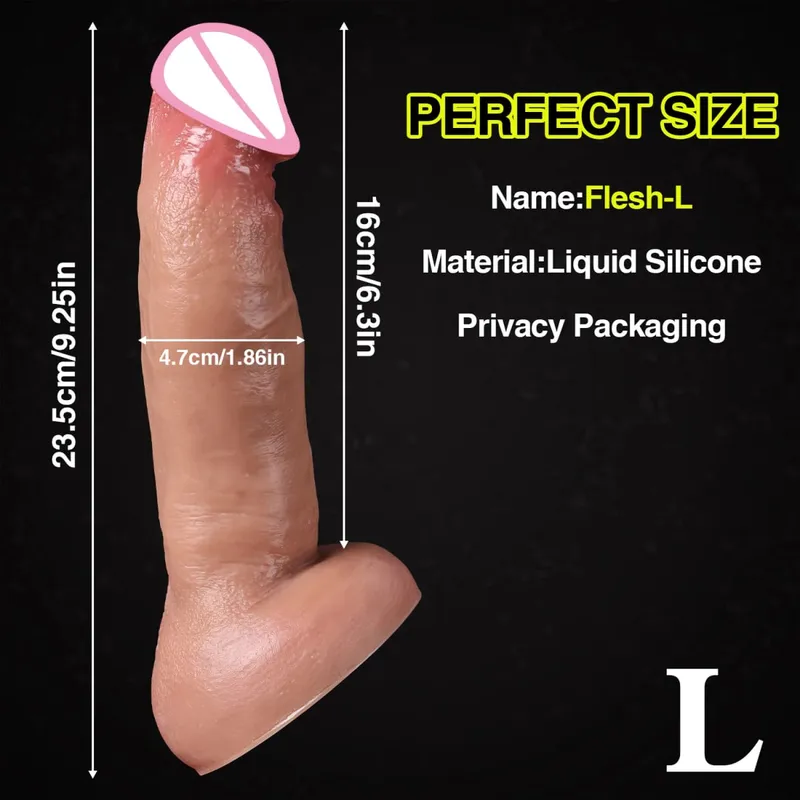 Kulit Lembut Murah Rasa Realistik Dildo Tebal Pelancap Gay Silikon Batang Penyedutan Besar Cawan Dubur Palam Zakar Mainan Seks untuk Lelaki Wanita — image 12