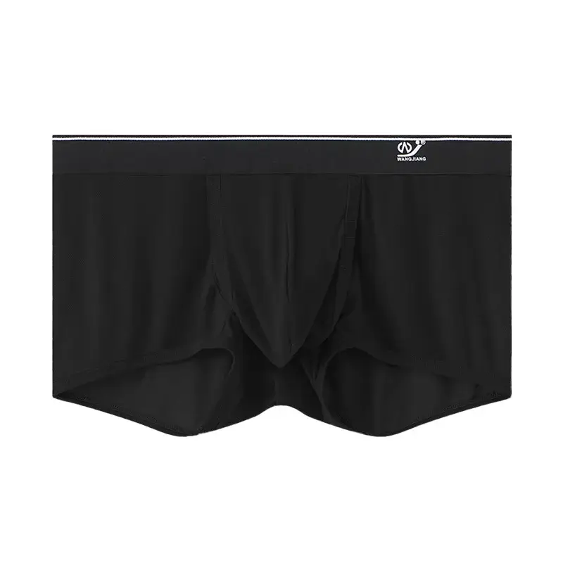 1 PCS Ice Silk Space Capsule Underwear Men's Compartment Solid Summer Breathable Ultra-thin Boxers Shorts Transparentes Hombre