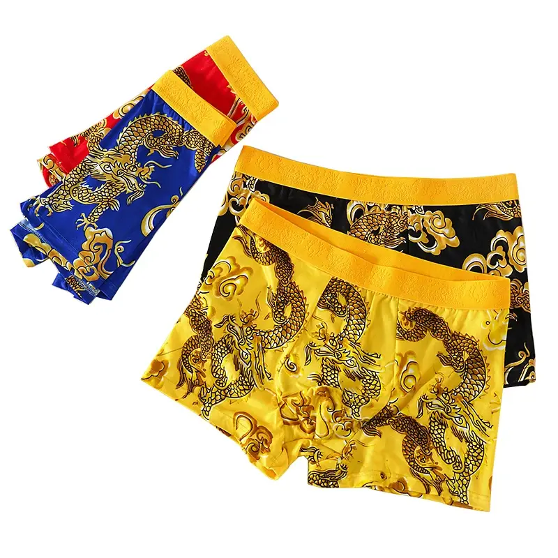 4pcs/set Seluar dalam Lelaki Seluar Dalam Seluar Dalam Corak 3D U berbentuk U Beg Cembung Fesyen Seluar Dalam Lelaki Gaya Baru Boxershorts Lelaki