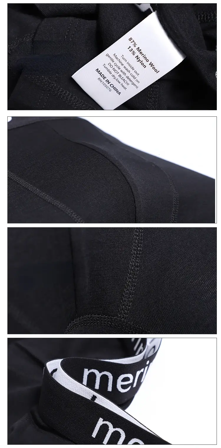 Mens Merino Wool Underwear Boxer Briefs 87% Merino Wool Blend Boxershorts Men Soft Breathable Moisture Wicking Sports Underpants