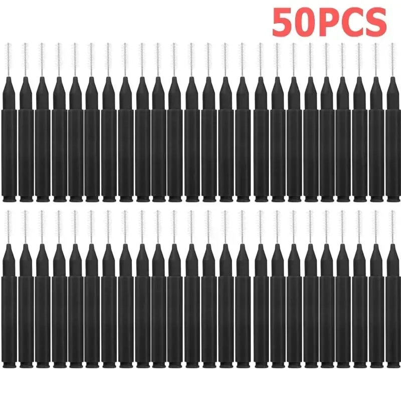 50PCS Mini Eyebrow Brush Portable Brow Perm Brushes Disposable Bendable Micro Eyelash Brow Lifting Brushes Applicators Tools — image 27