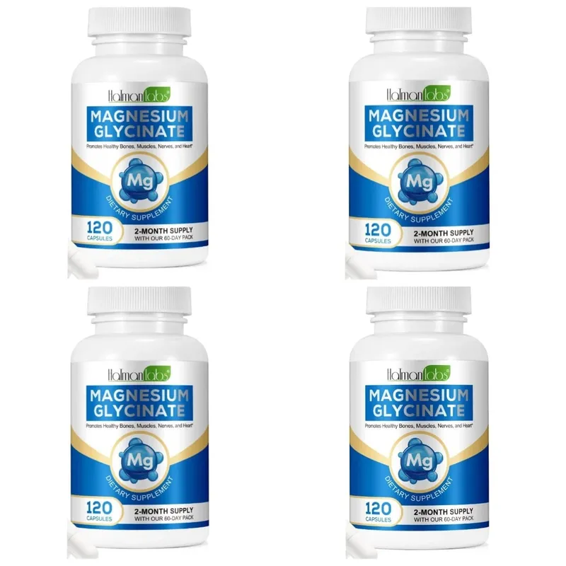Cápsulas de glicinato de magnésio com 208mg de bisglicinato elementar para suporte ósseo, muscular e nervoso saudável, adultos 120 cápsulas — image 10