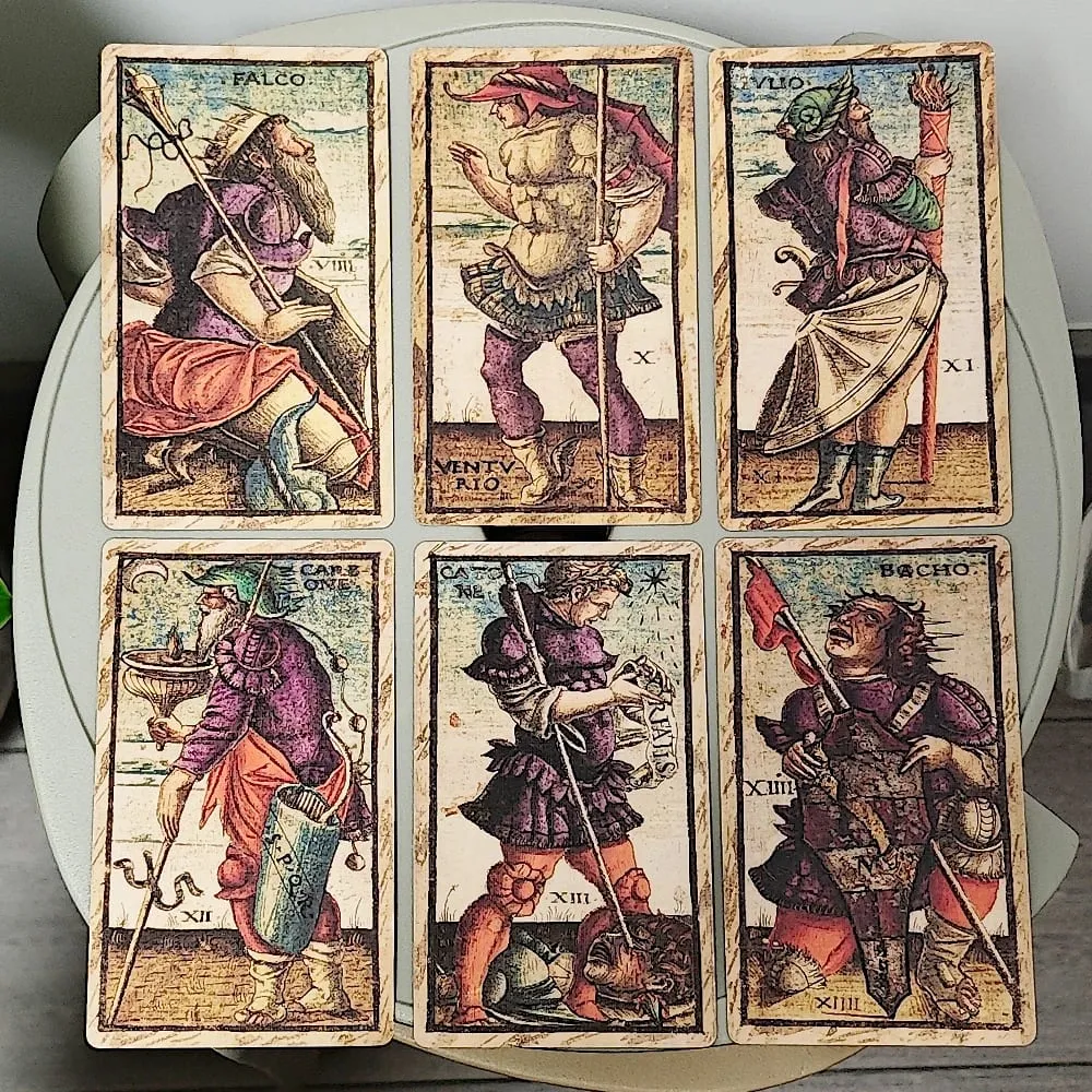 12*7cm Printed on 350GSM Double-embossed Cardstock Sola Busca Tarot Deck In Rigid Box 78 Pcs Vintage Tarot Cards