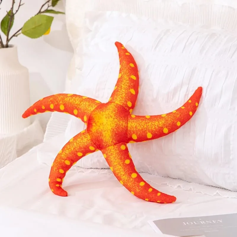 35/40cm Starfish Star Plush Pillow Stuffed Smiling Happy Sky Pillow Colorful Decor Cushion for Sofa Chair Back Support Gift