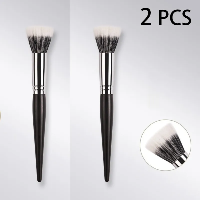 2 PCS Multitask Makeup Brush Professional Blush Contour Brush Soft Synthetic Fiber Make Up Brushes — image 1