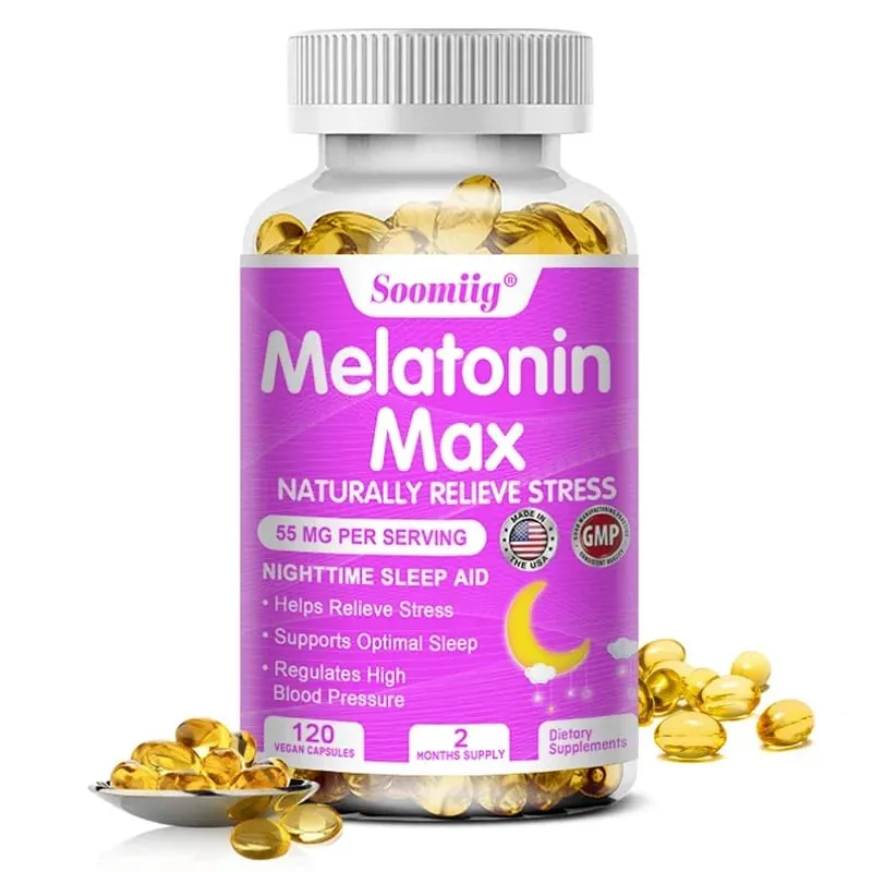 Melatonin - Dietary Supplement To Improve Nighttime Sleep Quality and Improve Insomnia Reduce Waking Time Boost Immunity