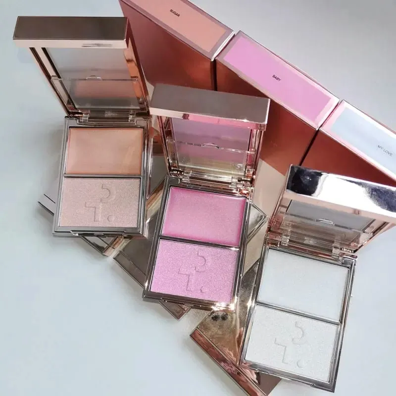 Patrick 2 in 1 Cream & Powder Blush Palette Dual Cheek Blush Duo Lasting Natural Brightening TA Makeup Cosmetics She's That Girl