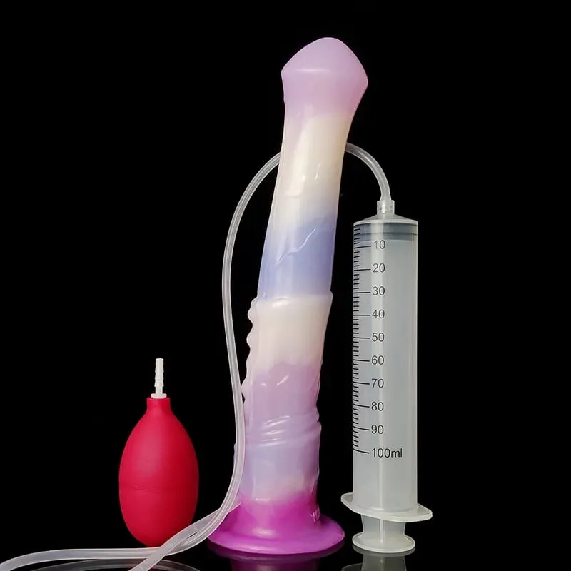 Ejakulierender Pferdedildo 10 Modi Vibrator Weiblicher Klitorisstimulator Silikon Tierpenis Mit Sauger Sexspielzeug Für Frauen Männer