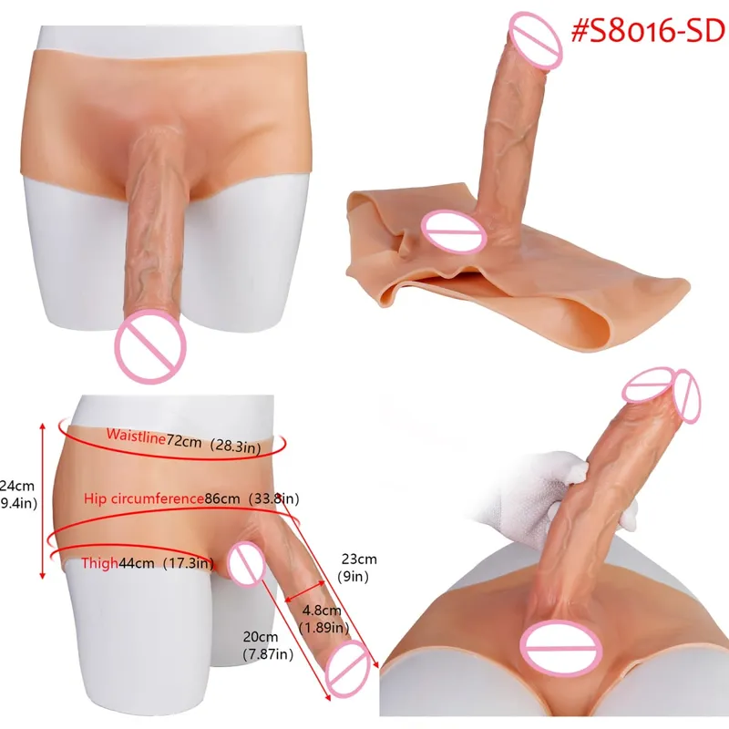 Black Nude Strapon Big Realistic Ejaculation Dildo Silicone Squirting Panties With Simulated Solid Penis Sex Toy For Women — image 24