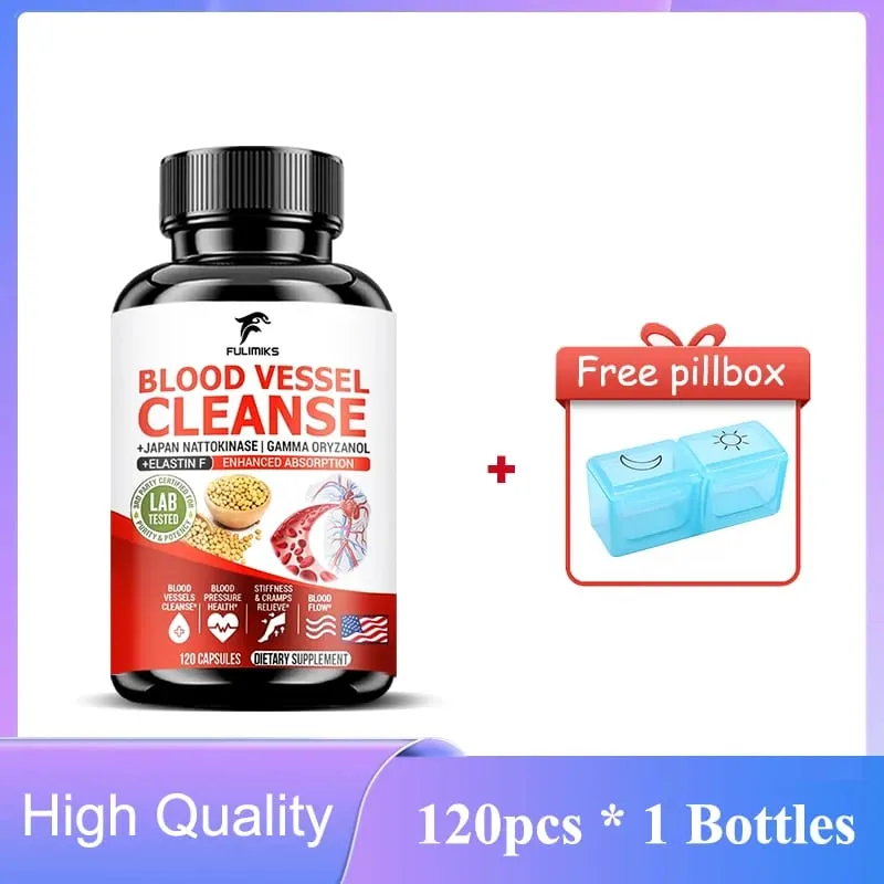 Viên nang làm sạch mạch máu Làm sạch mạch linh hoạt Máu tim thúc đẩy quá trình lưu thông máu tốt nhất và ngăn ngừa chuột rút cơ bắp