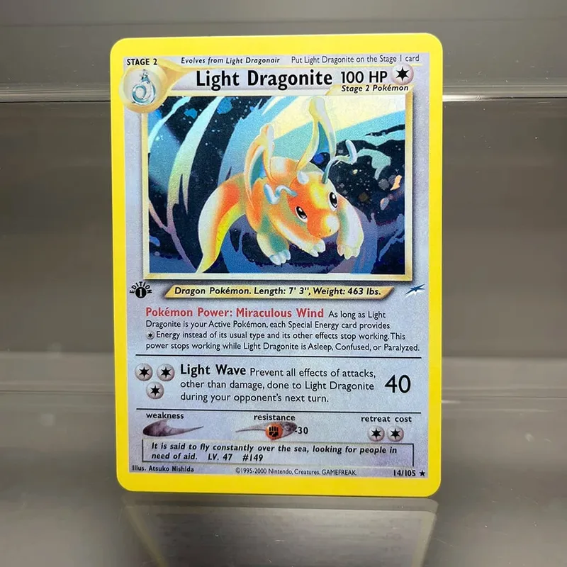 PKM Single Cards 1st Edition 1996 Raichu Charizard Dragonite PTCG Foil Cards Game Collection PKM Proxy Cards