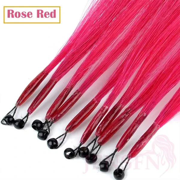 8D Natural Hair Extensions Human Hair 10pcs 0.5g/s Micro Ring 18Inch Micro Link Hair Loop Extension For Women variety of color
