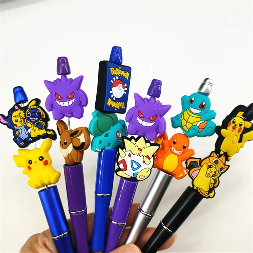 5pcs Pokemon Silicone Focal Beads for DIY Bead Pen Pacifier Chain Clips Beads Children Toys DIY Gift — image 1